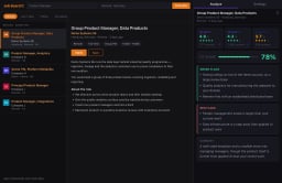 Group product manager posting analyzed on a third job board