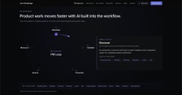 AI-native PM loop with expanded stage detail and toolchain